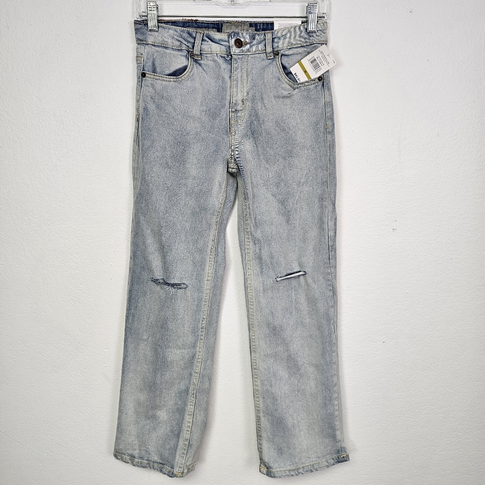 Lucky Brand Jeans NEW Girls' High Waist Wide-Leg Stretch Distressed Sz 14